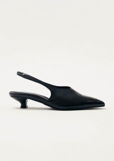 Women's Eros Black Leather Pumps