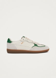 Women's Tb.490 Rife Grain White Grass Green Leather Sneakers