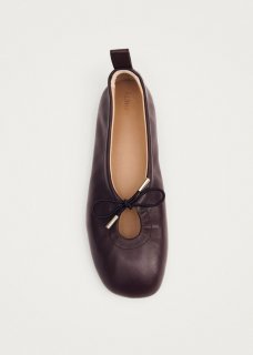 Women's Rosalind Brown Leather Ballet Flats
