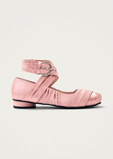 Women's Volant Silky Pink Ballet Flats