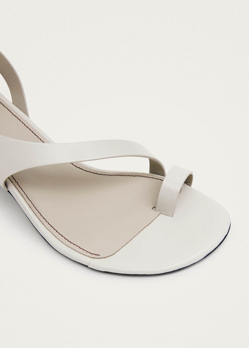 Women's Miquela Light Grey Leather Sandals