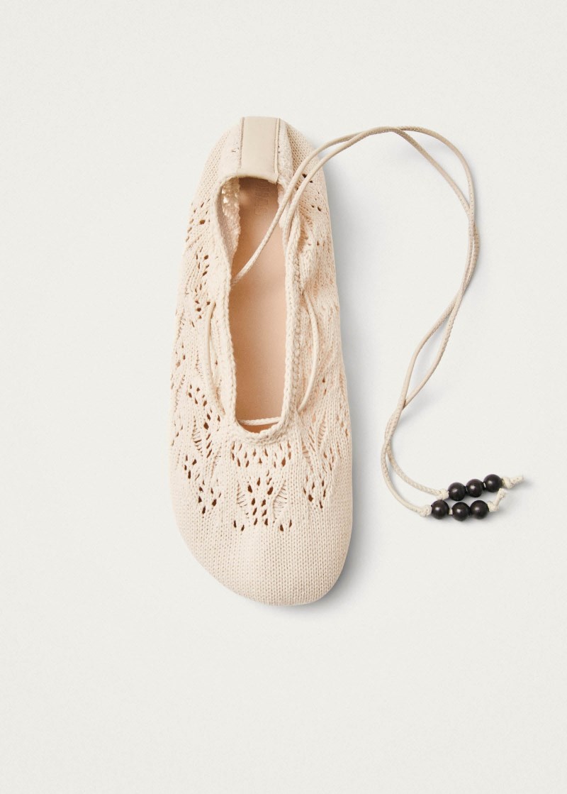 Women's Rosemary Crochet Cream Ballet Flats