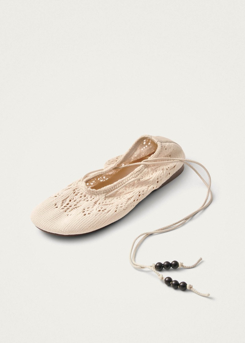 Women's Rosemary Crochet Cream Ballet Flats