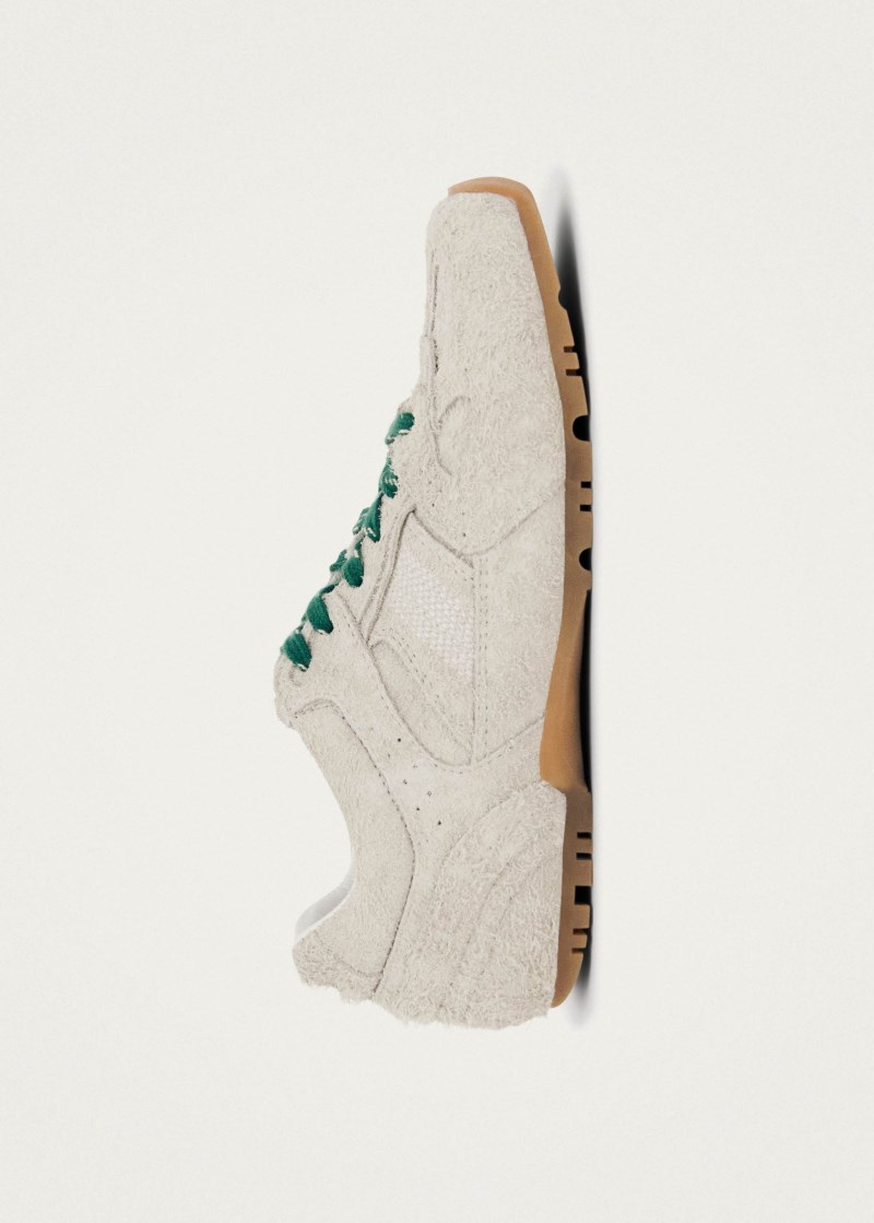 Women's Tb.56 Suede Fuzzy Light Grey Leather Sneakers