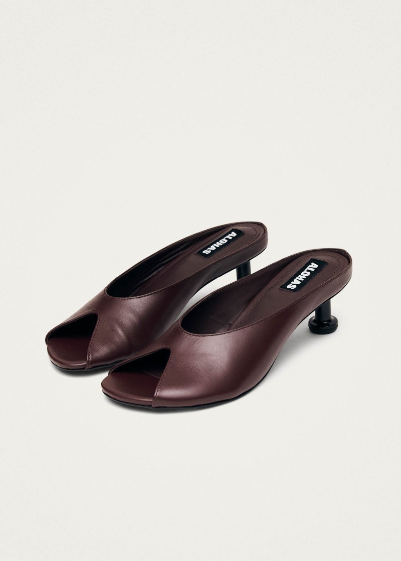 Women's Catherine Burgundy Leather Mules