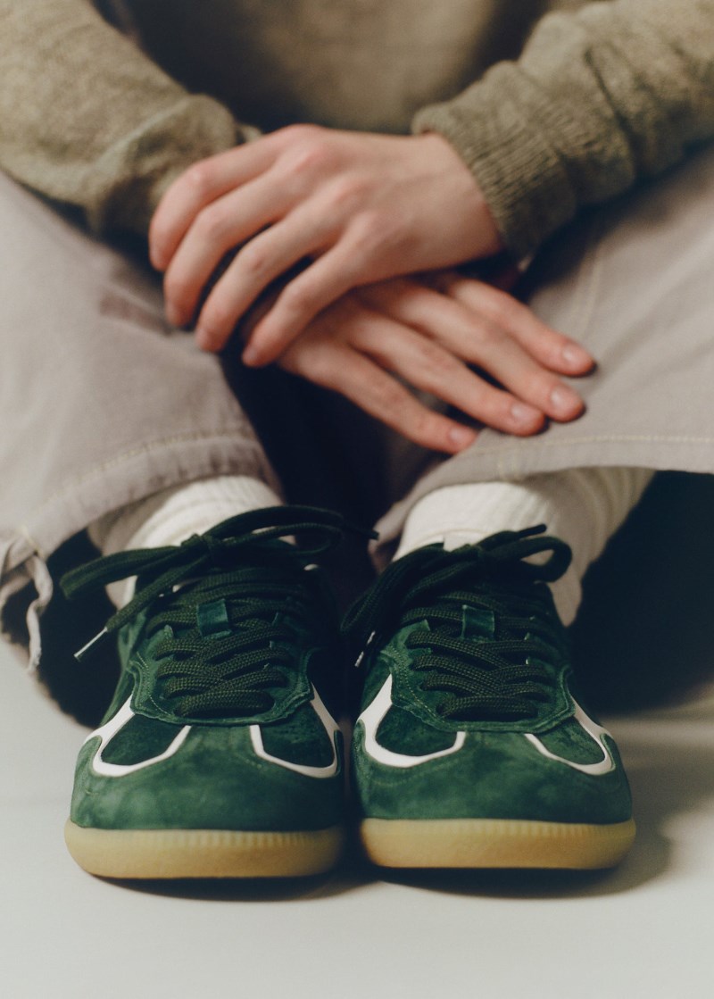 Men's Tb.490 Rife Forest Green Leather Sneakers