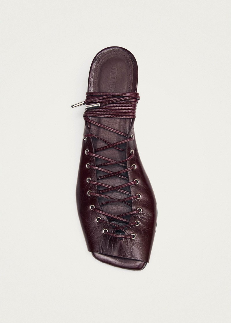 Women's Angelica Burgundy Leather Sandals