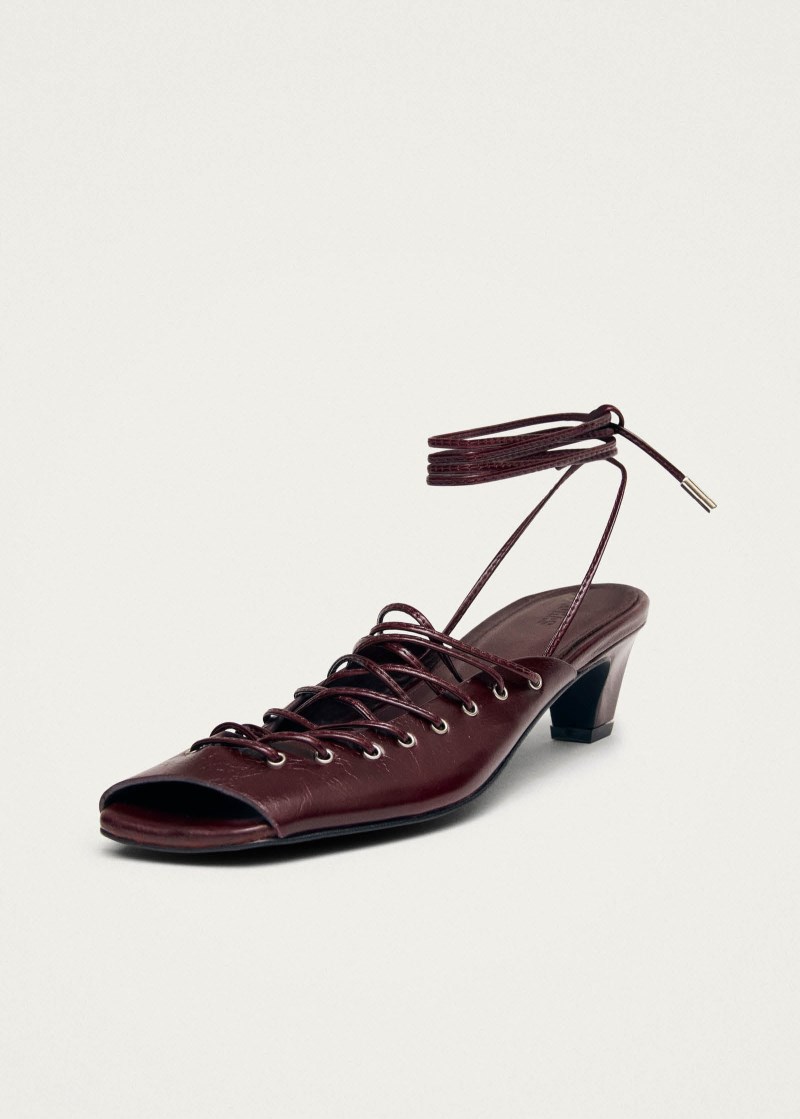 Women's Angelica Burgundy Leather Sandals