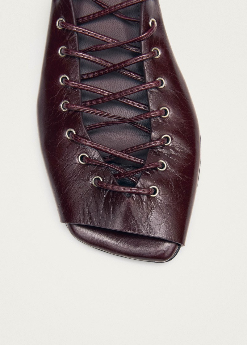 Women's Angelica Burgundy Leather Sandals