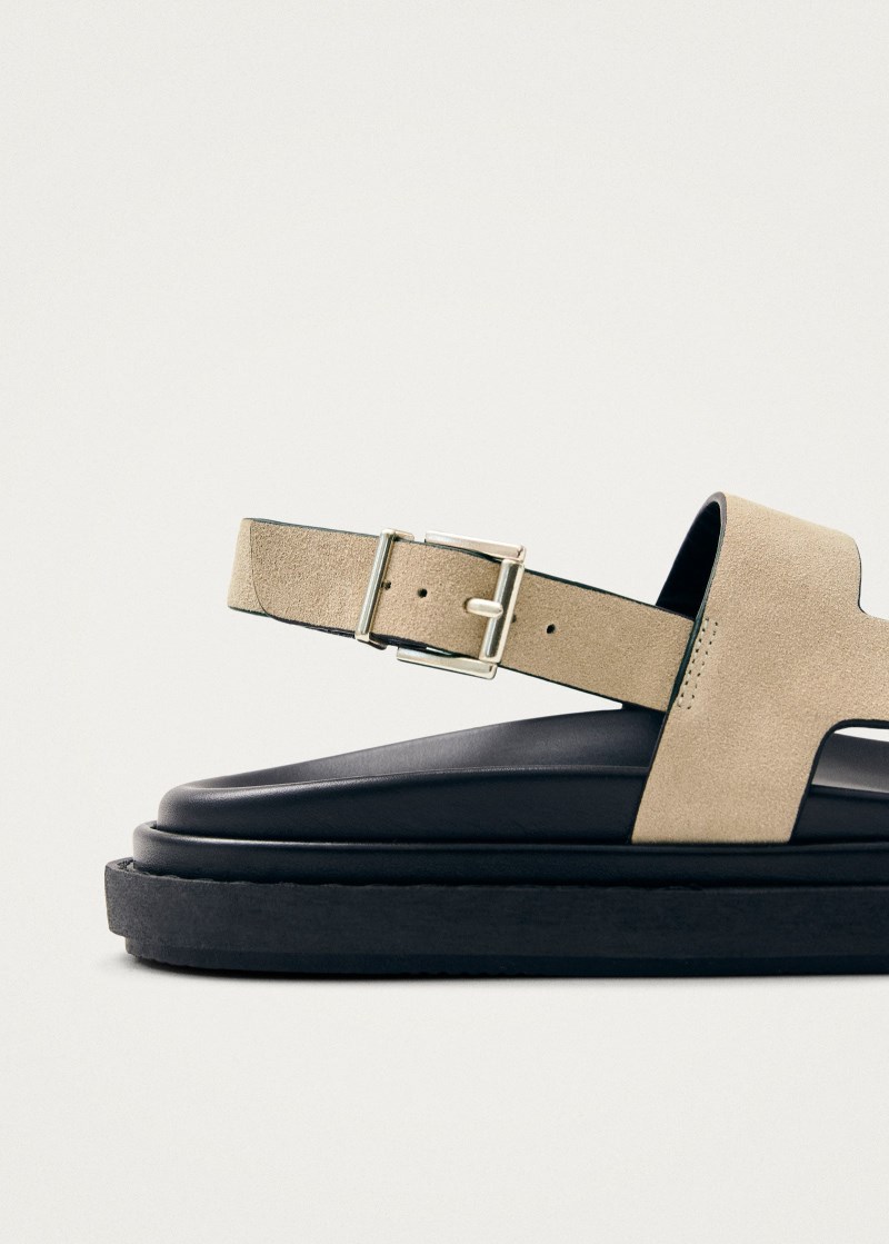 Women's Lorelei Suede Beige Leather Sandals