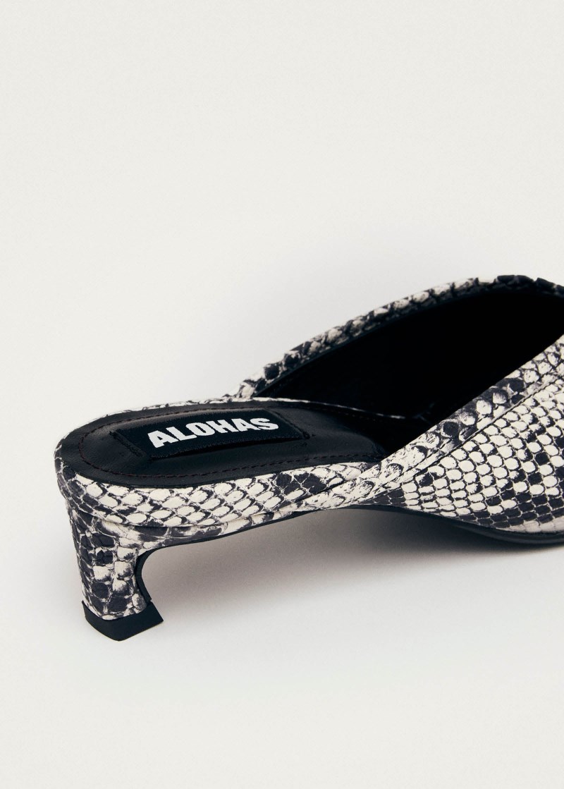 Women's Tessa Indo Grey Leather Mules