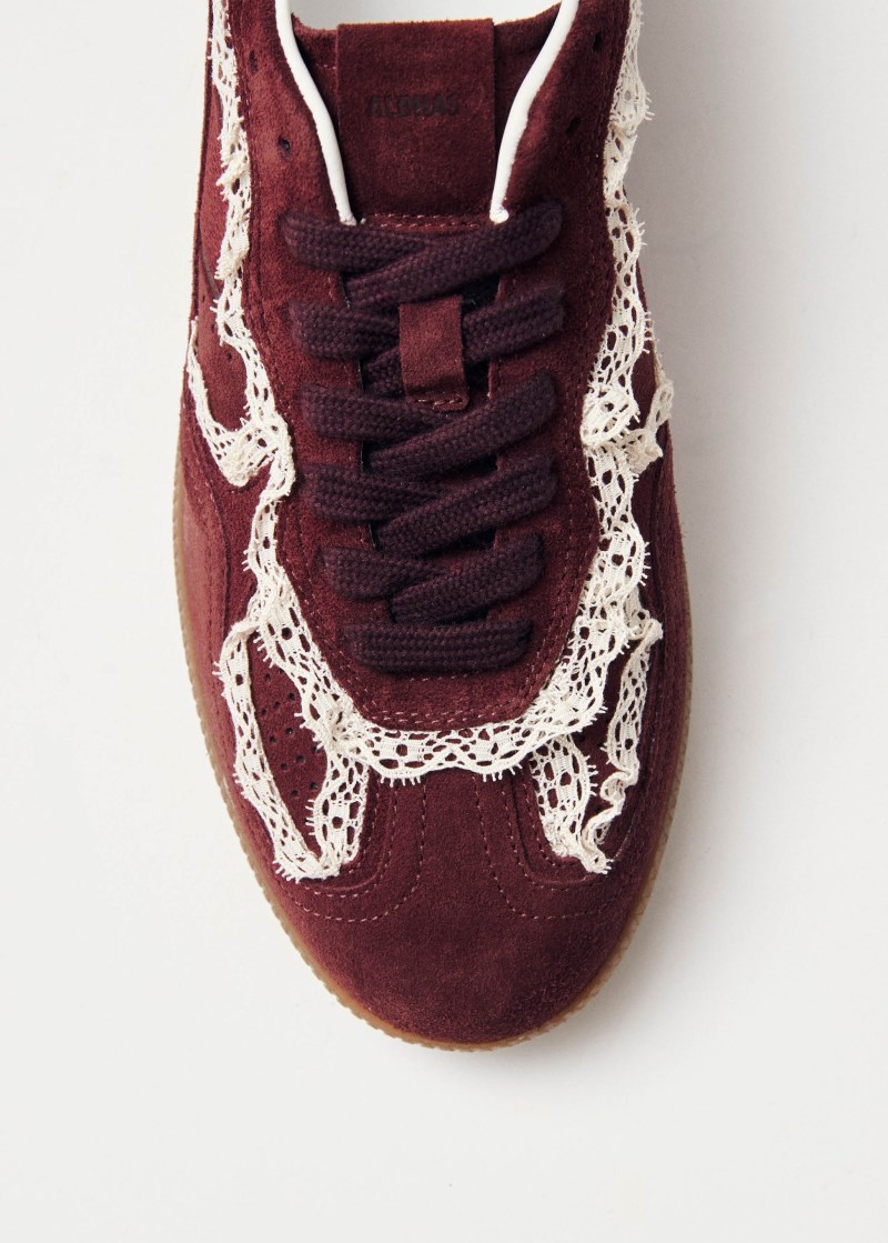 Women's Tb.490 Crochet Burgundy Leather Sneakers