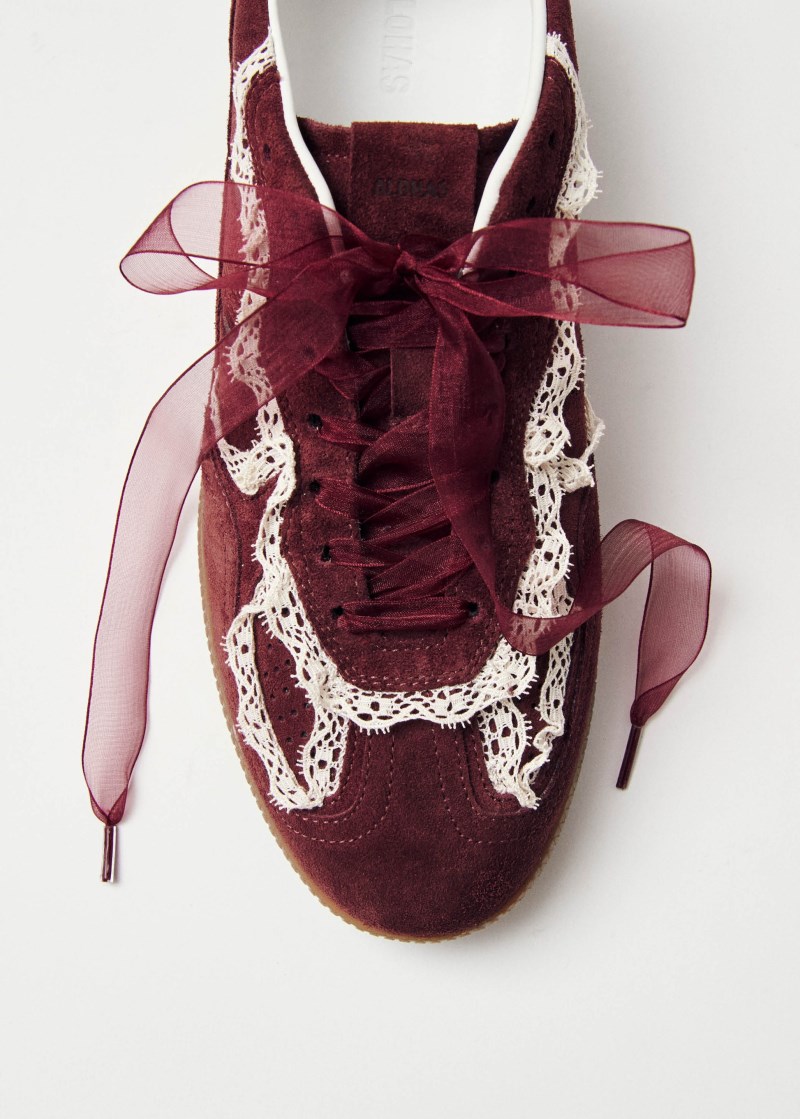 Women's Tb.490 Crochet Burgundy Leather Sneakers