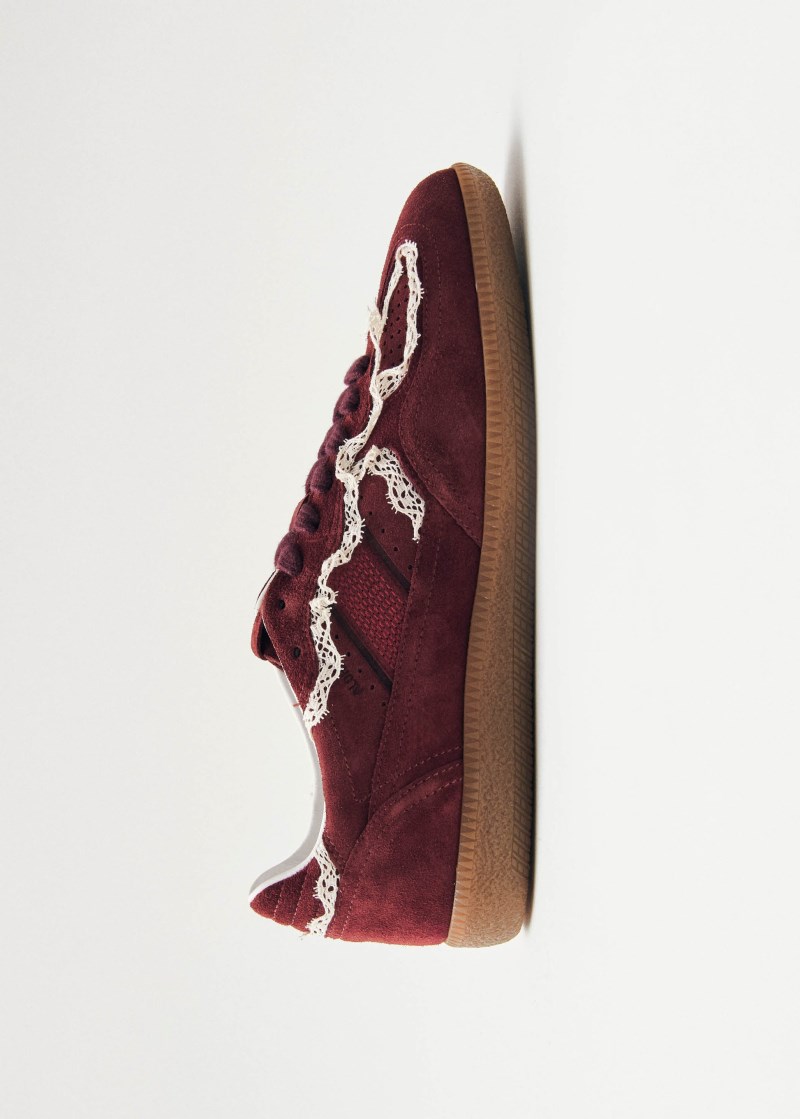 Women's Tb.490 Crochet Burgundy Leather Sneakers