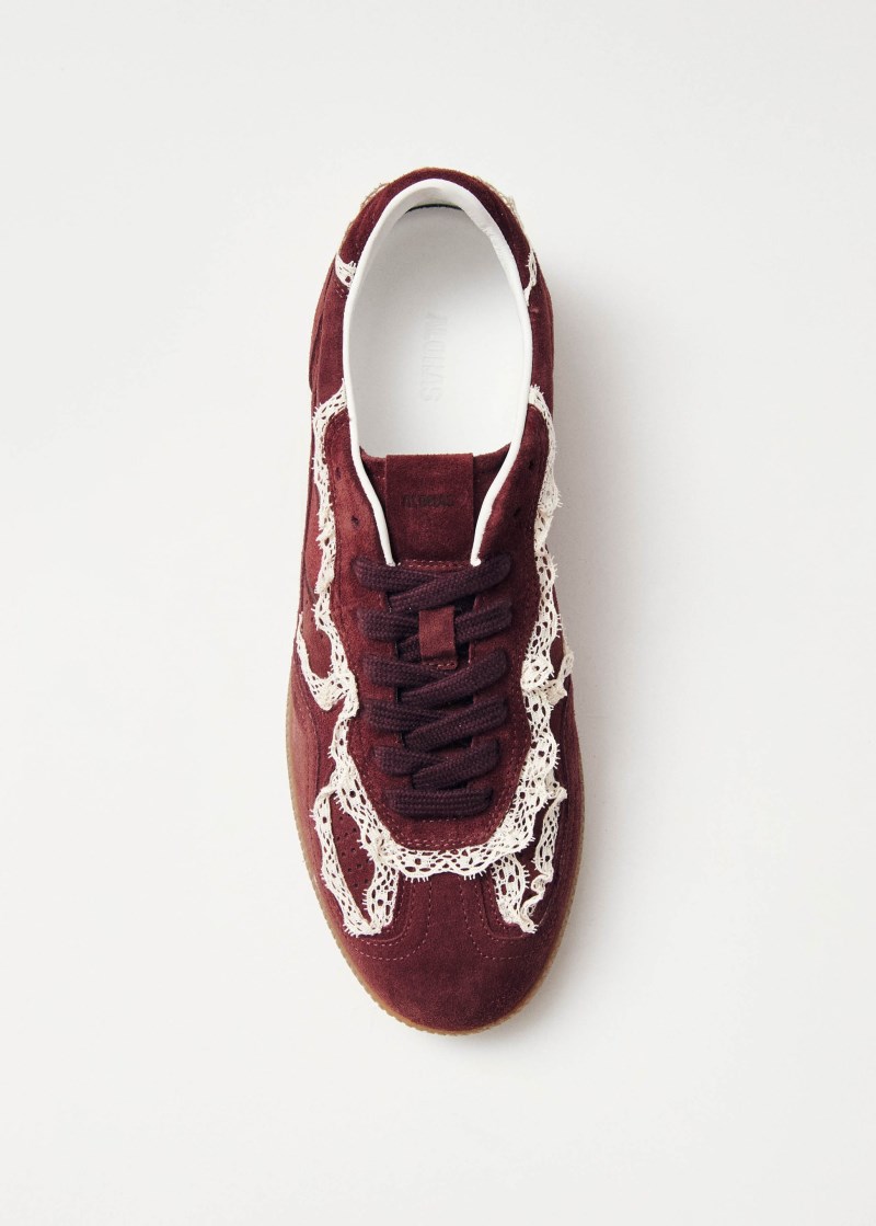 Women's Tb.490 Crochet Burgundy Leather Sneakers