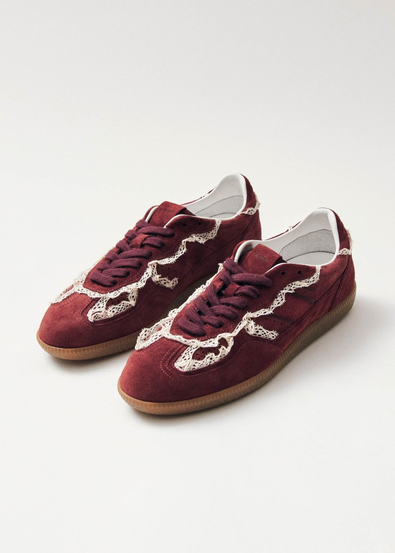 Women's Tb.490 Crochet Burgundy Leather Sneakers