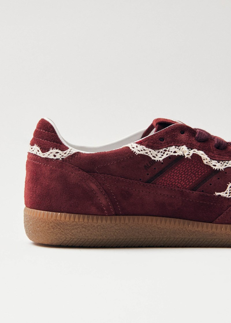 Women's Tb.490 Crochet Burgundy Leather Sneakers
