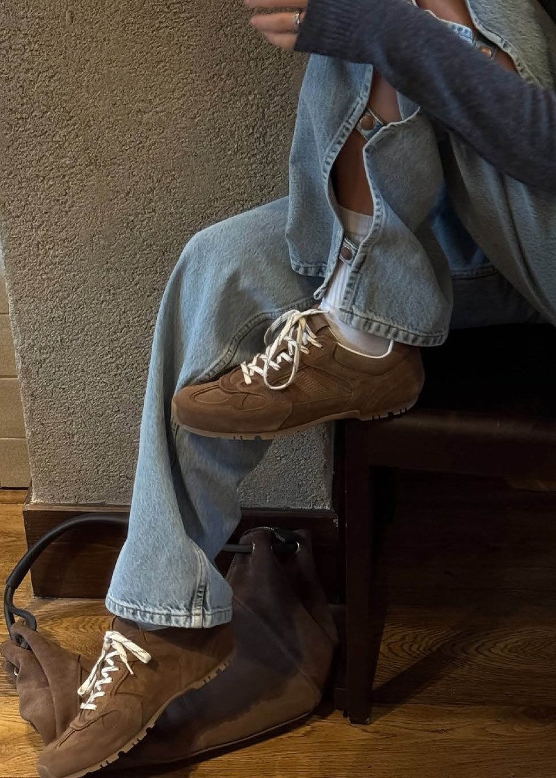Men's Tb.56 Suede Brown Leather Sneakers