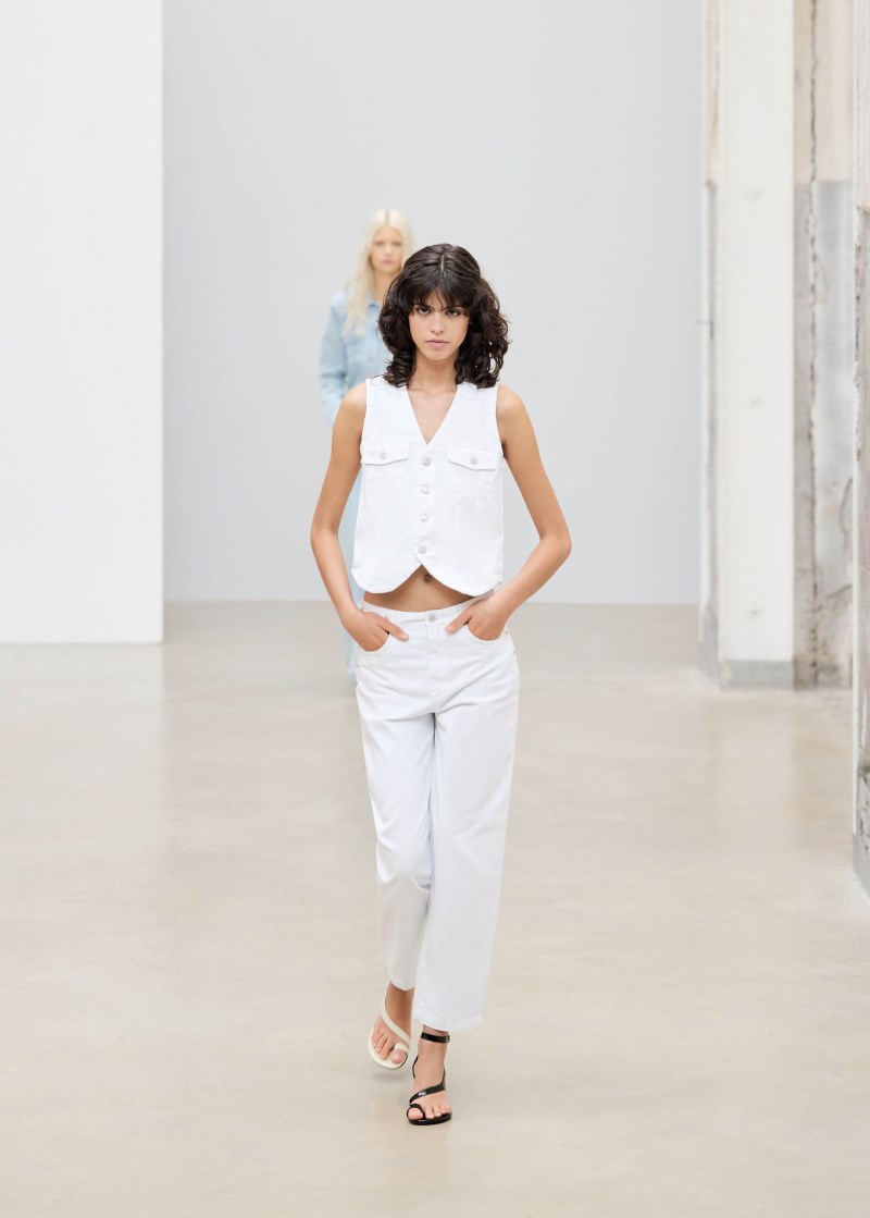 Women's Lorenza White Denim Trousers