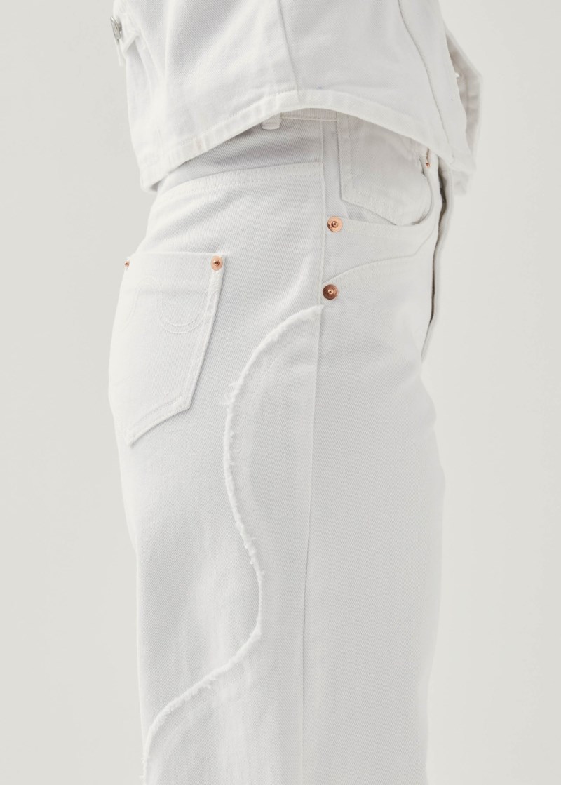 Women's Lorenza White Denim Trousers