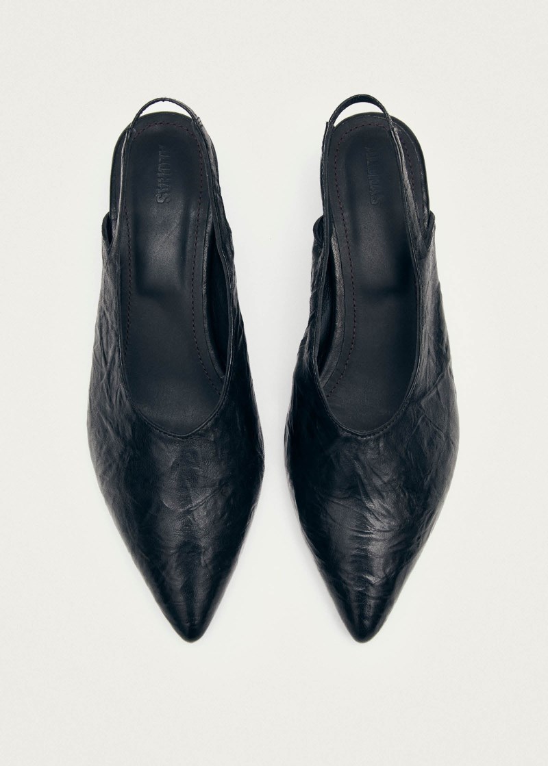 Women's Joan Black Leather Pumps