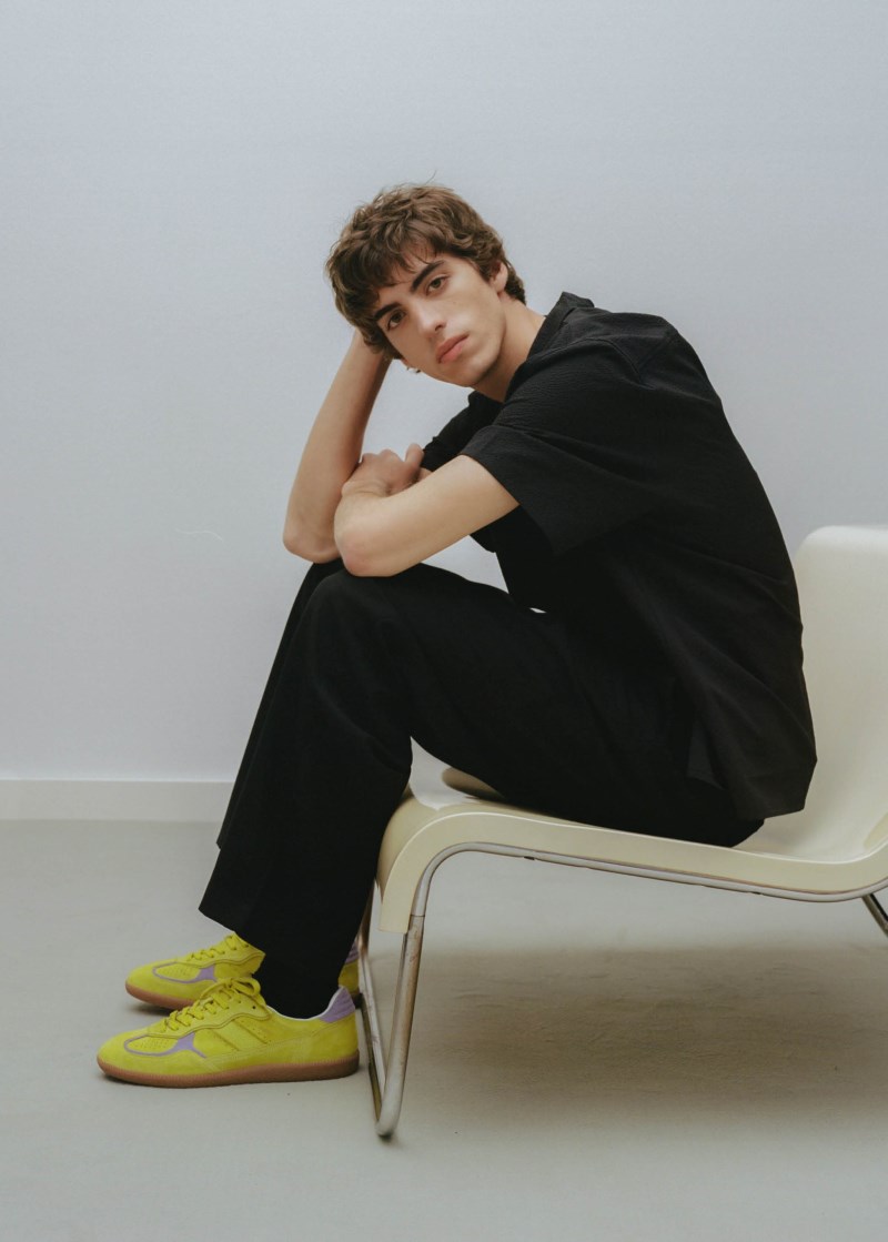 Men's Tb.490 Rife Acid Green Leather Sneakers