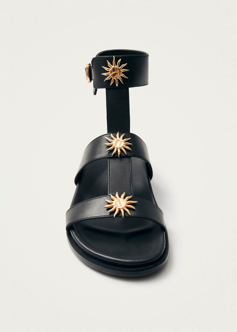 Women's Clarisa Black Leather Sandals