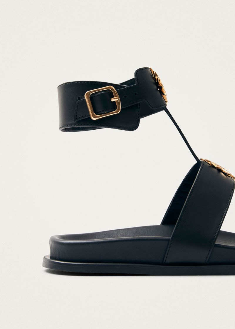 Women's Clarisa Black Leather Sandals