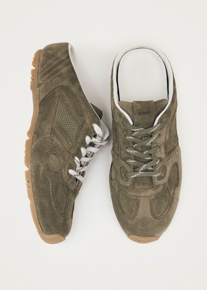 Men's Tb.56 Mule Khaki Leather Sneakers