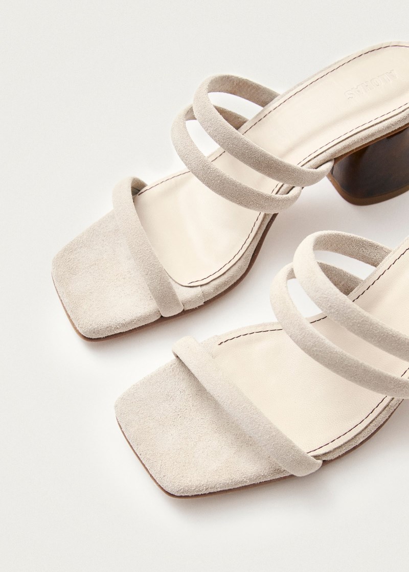 Women's Indiana Stone Beige Leather Sandals