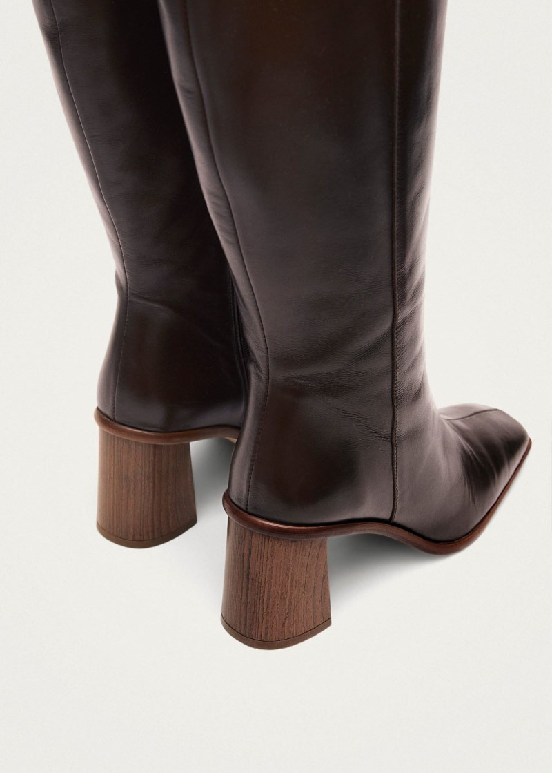 Women's East Coffee Brown Leather Boots