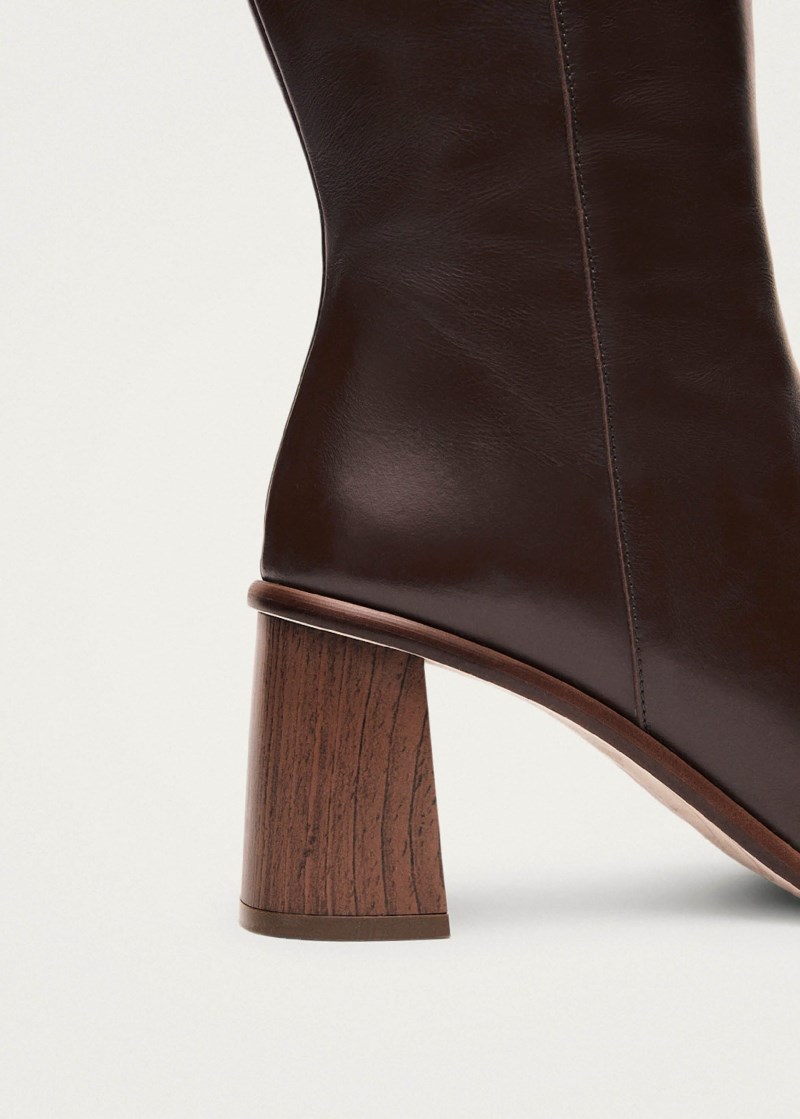 Women's East Coffee Brown Leather Boots