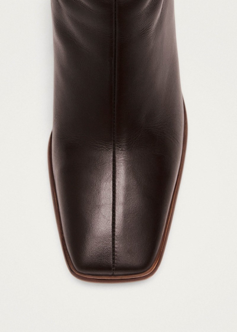 Women's East Coffee Brown Leather Boots