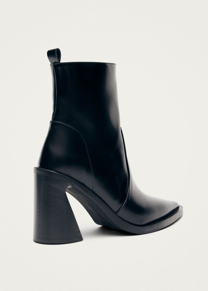 Women's Haylo Black Leather Ankle Boots
