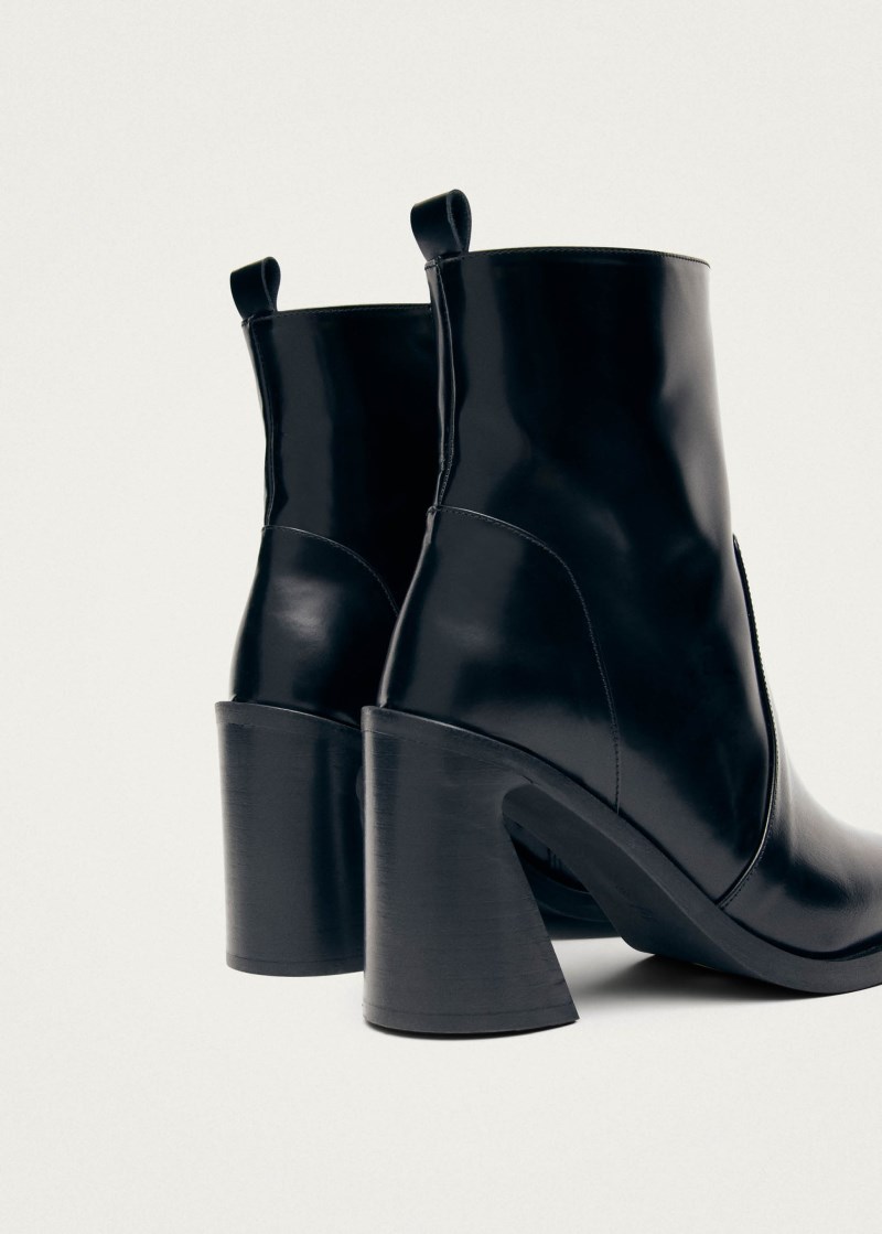 Women's Haylo Black Leather Ankle Boots