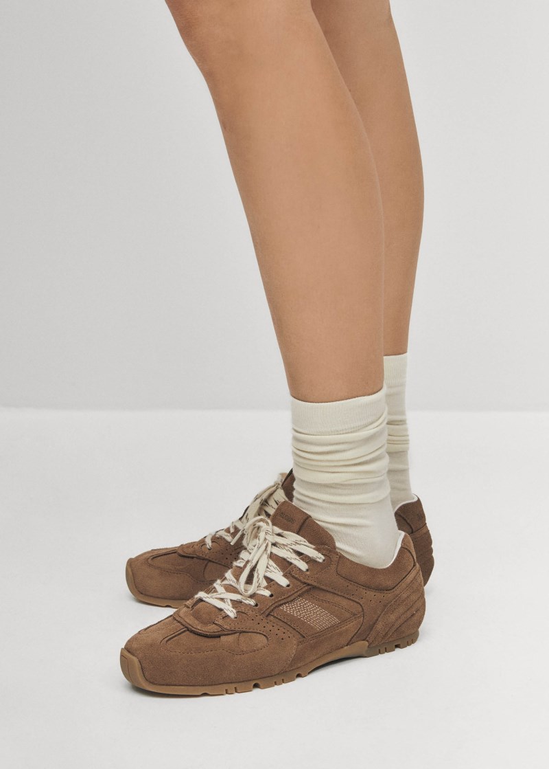 Women's Tb.56 Suede Brown Leather Sneakers
