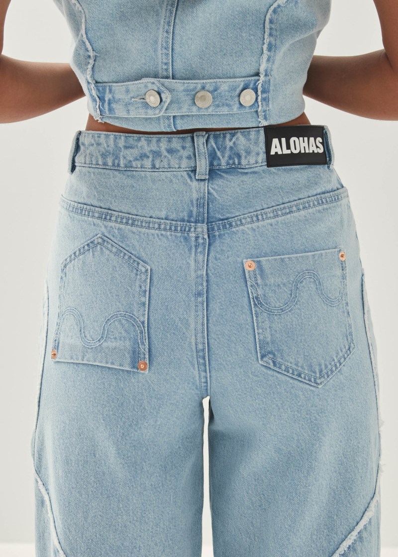Women's Lorenza Light Blue Denim Trousers