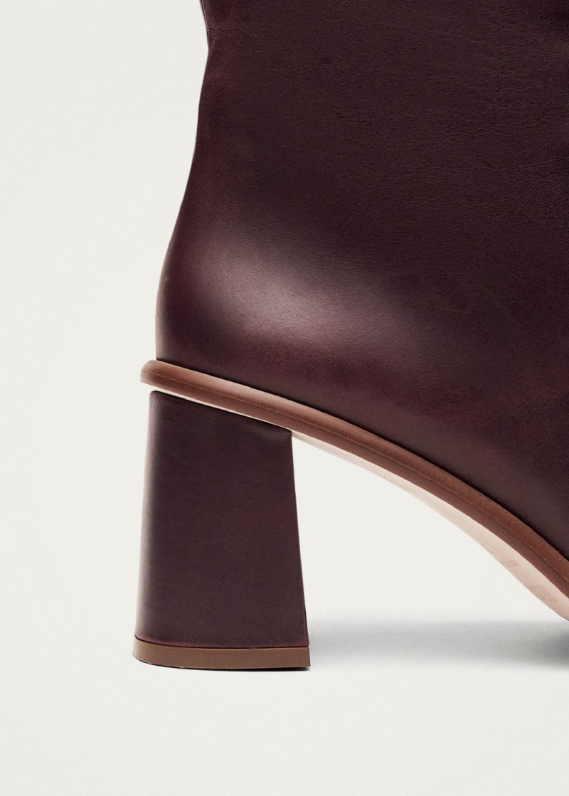 Women's West Cape Wine Burgundy Leather Ankle Boots