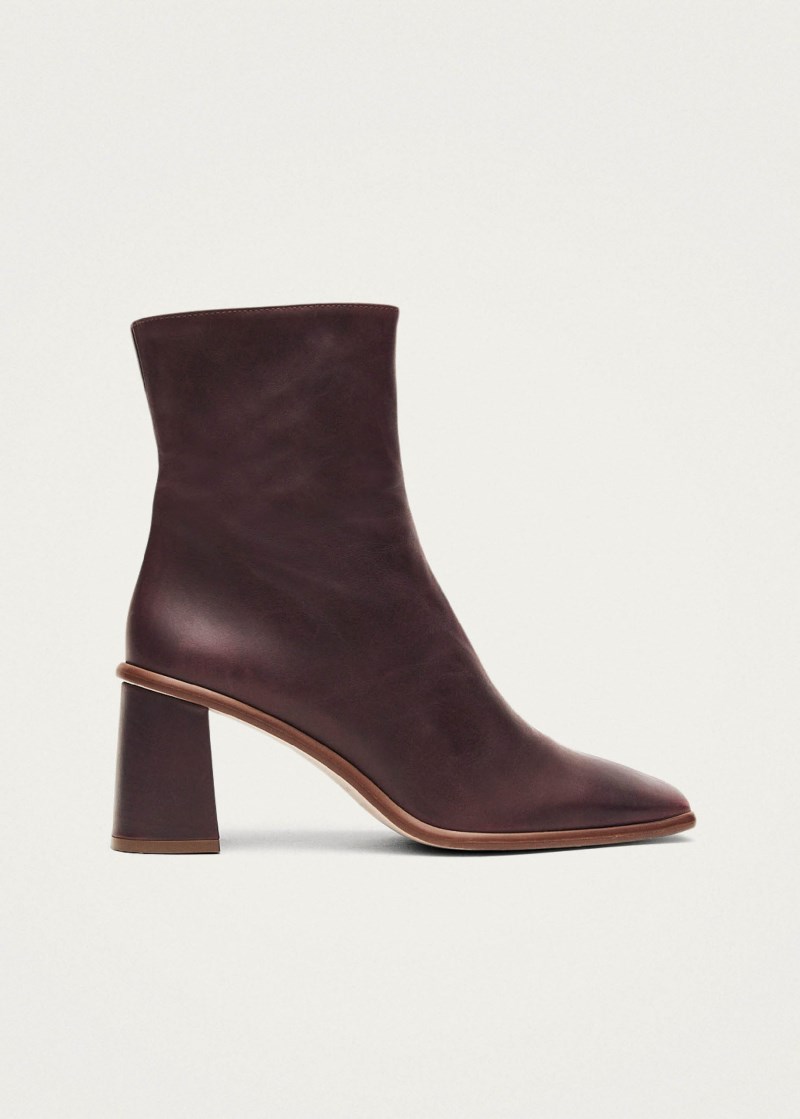 Women's West Cape Wine Burgundy Leather Ankle Boots