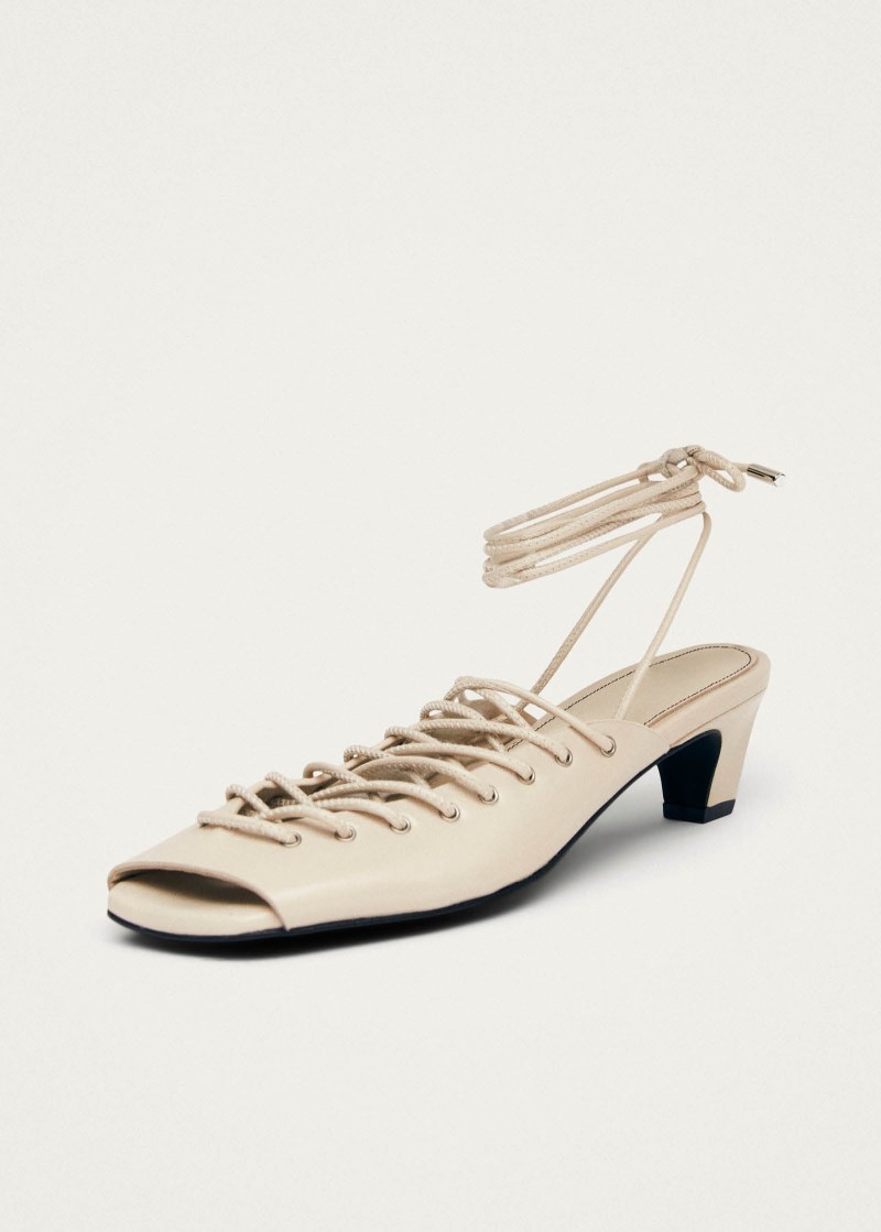 Women's Angelica Cream Leather Sandals