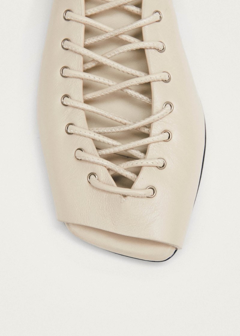 Women's Angelica Cream Leather Sandals