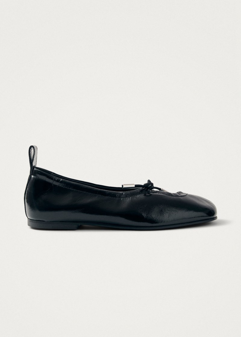 Women's Rosalind Onix Black Leather Ballet Flats