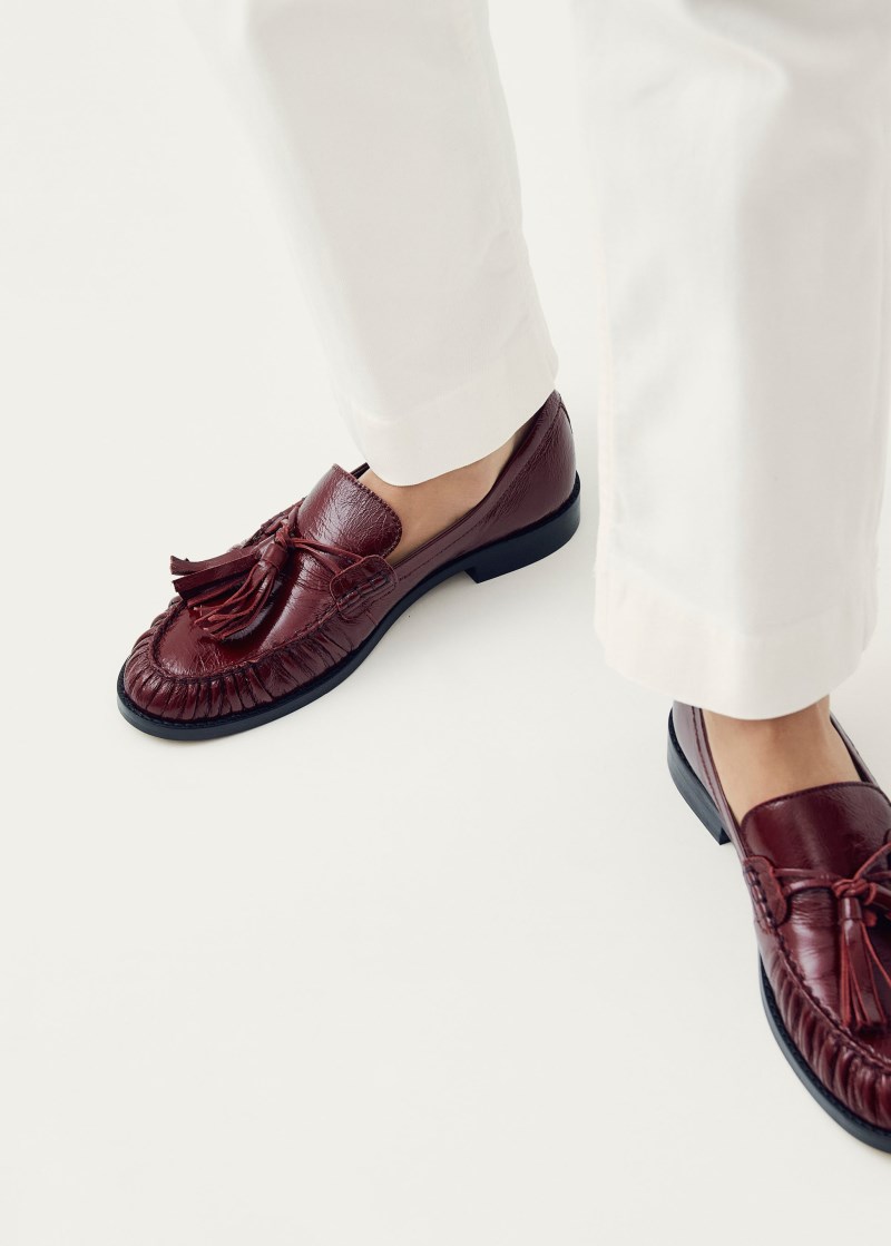 Women's Marietta Onix Burgundy Leather Loafers