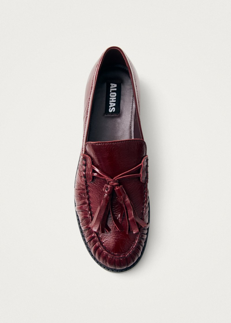Women's Marietta Onix Burgundy Leather Loafers