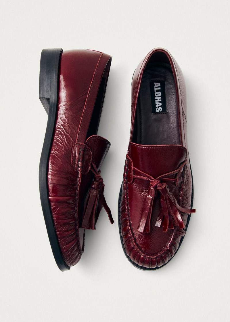 Women's Marietta Onix Burgundy Leather Loafers