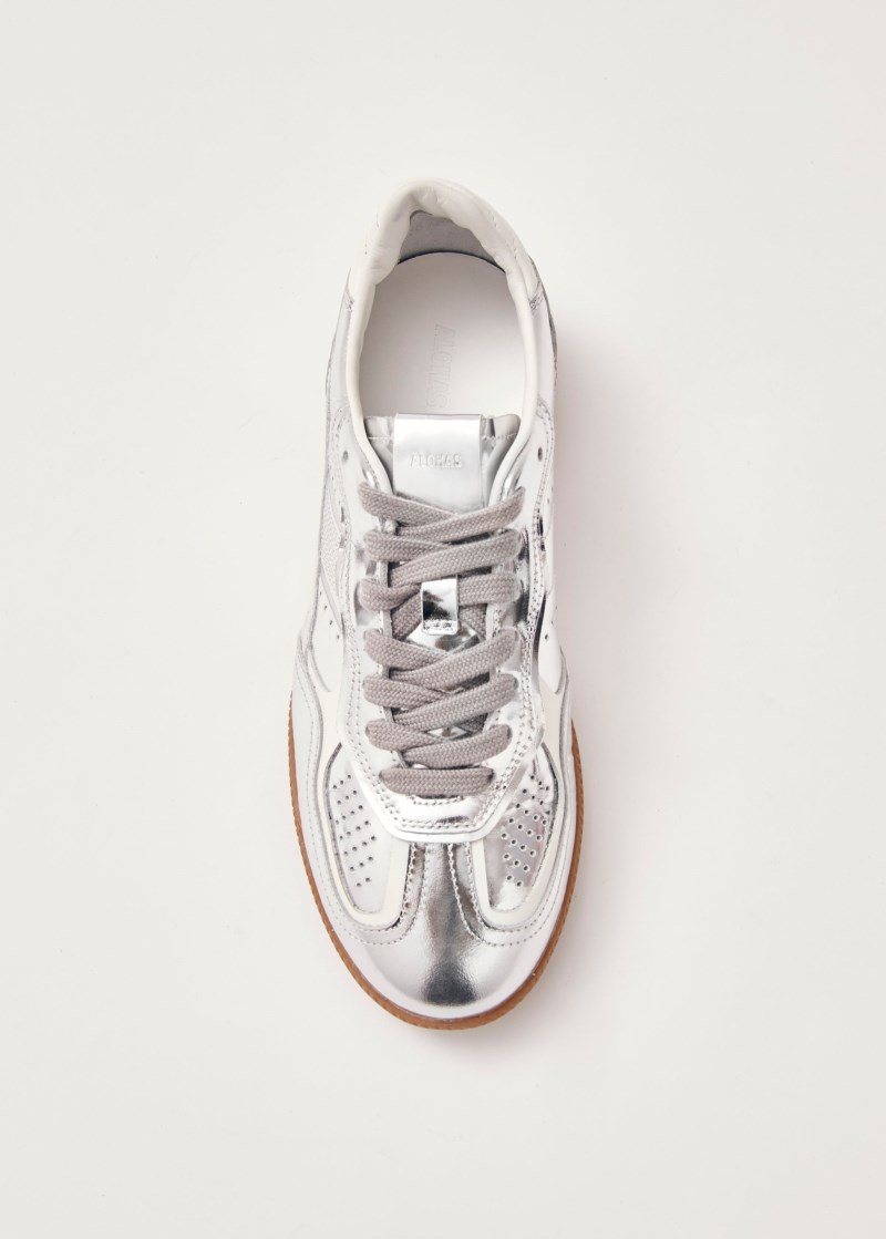 Women's Tb.490 Rife Shimmer Silver Cream Leather Sneakers