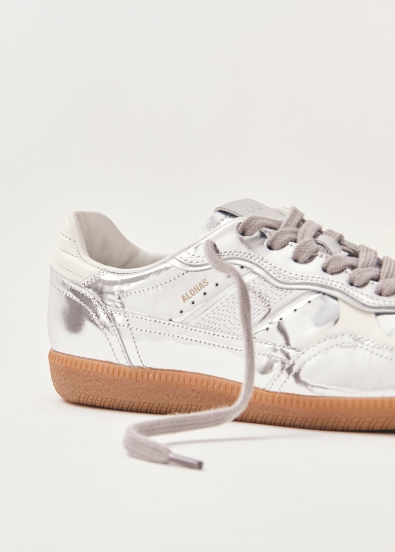 Women's Tb.490 Rife Shimmer Silver Cream Leather Sneakers