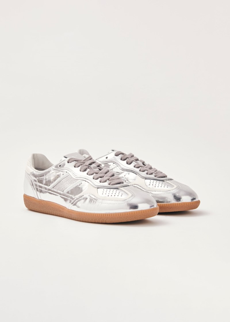 Women's Tb.490 Rife Shimmer Silver Cream Leather Sneakers