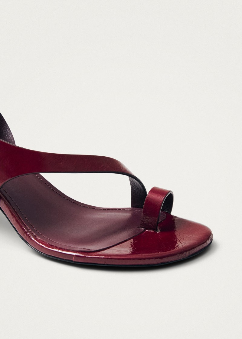 Women's Miquela Onix Burgundy Leather Sandals