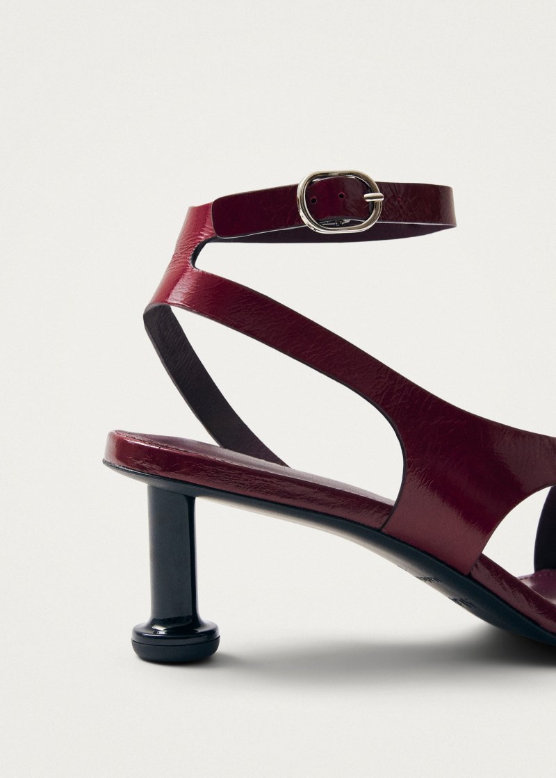 Women's Miquela Onix Burgundy Leather Sandals